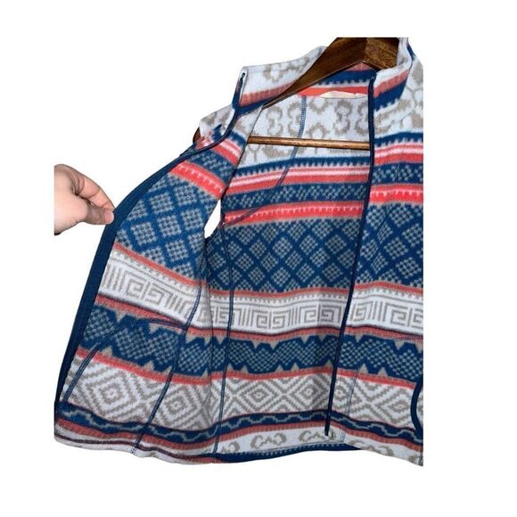 Woolrich FairIsle Pattern Full Zip Fleece Vest Size XS - Picture 8 of 9